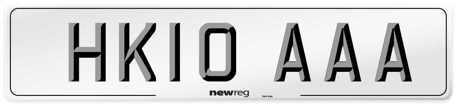 HK10 AAA Number Plate from New Reg